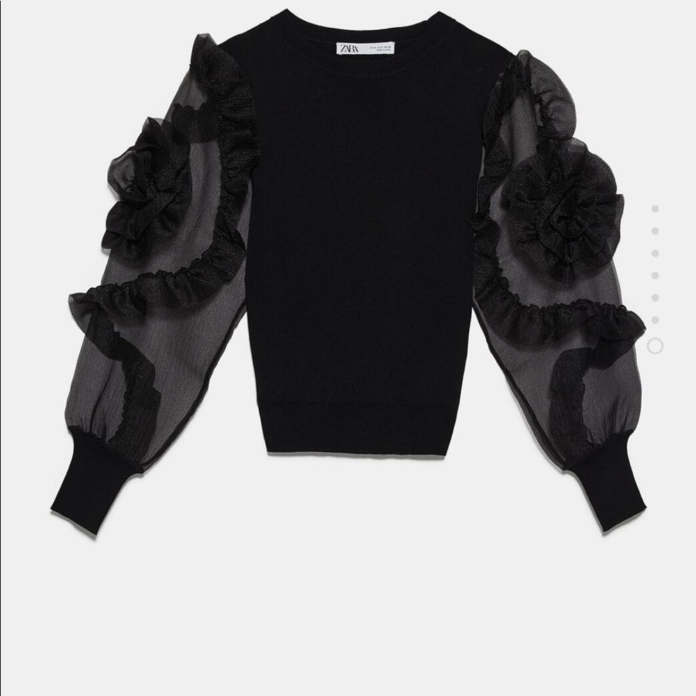 ORGANZA SLEEVE BLOUSE
